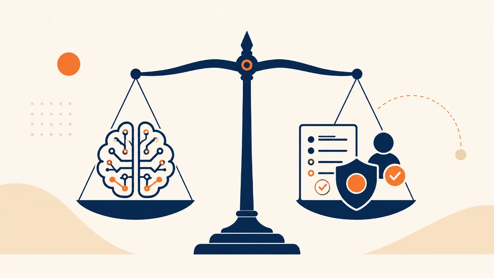 scale with ai brain on the left and policy on the right